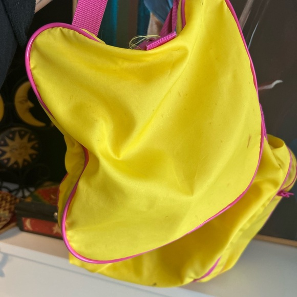 Vintage 1990 New Kids On The Block Duffel Bag Neon Yellow Pink Band Memorabilia - Picture 13 of 14
